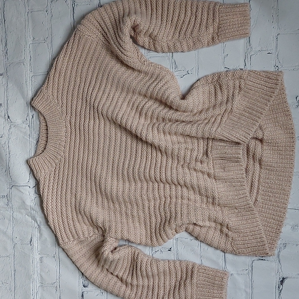 H&M blush pink Chunky knit sweater